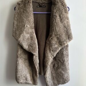 Maurices Grey Fur Vest